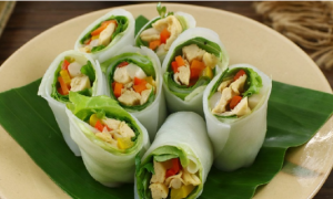 Pho roll with vegetables